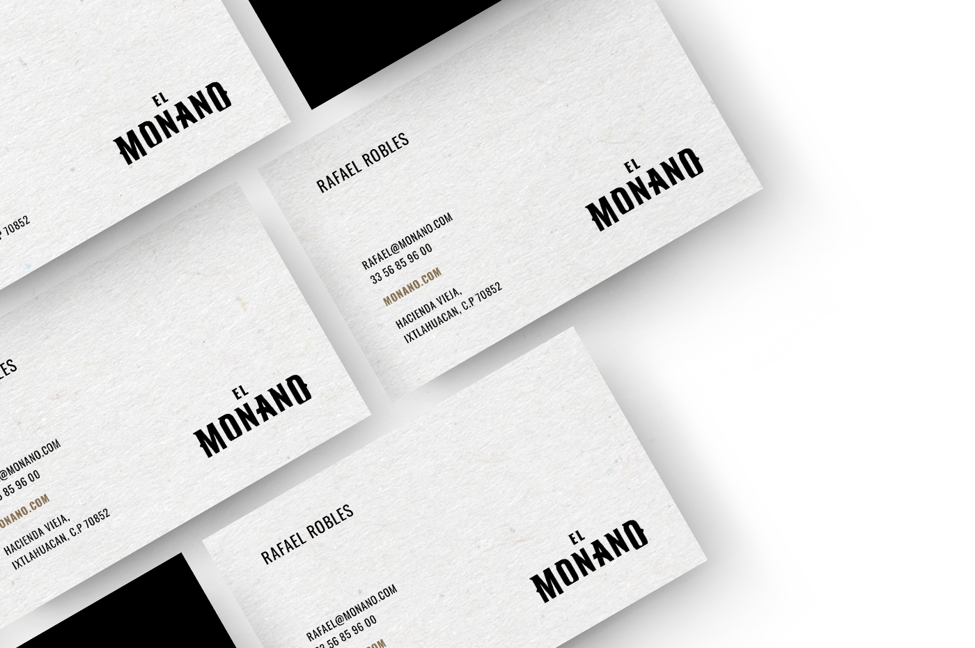tequila monano branding tarjetas